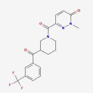 2-methyl-6-({3-[3-(trifluoromethyl)benzoyl]-1-piperidinyl}carbonyl)-3(2H)-pyridazinone