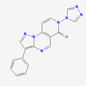 molecular formula C17H11N7O B6036188 3-phenyl-7-(4H-1,2,4-triazol-4-yl)pyrazolo[1,5-a]pyrido[3,4-e]pyrimidin-6(7H)-one 