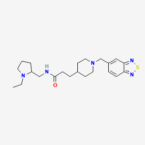 3-[1-(2,1,3-benzothiadiazol-5-ylmethyl)piperidin-4-yl]-N-[(1-ethylpyrrolidin-2-yl)methyl]propanamide