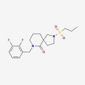 molecular formula C18H24F2N2O3S B6036225 7-(2,3-difluorobenzyl)-2-(propylsulfonyl)-2,7-diazaspiro[4.5]decan-6-one 