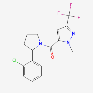 5-{[2-(2-chlorophenyl)-1-pyrrolidinyl]carbonyl}-1-methyl-3-(trifluoromethyl)-1H-pyrazole