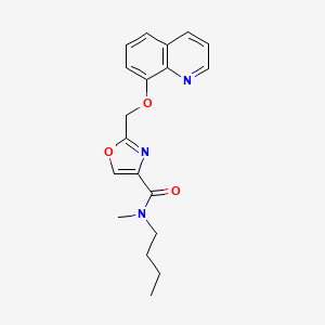 molecular formula C19H21N3O3 B6036245 N-butyl-N-methyl-2-[(8-quinolinyloxy)methyl]-1,3-oxazole-4-carboxamide 