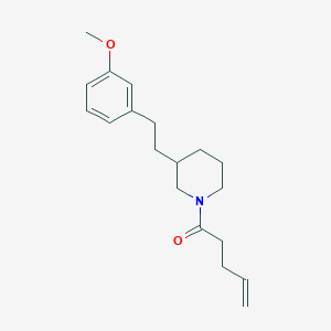 molecular formula C19H27NO2 B6036252 3-[2-(3-methoxyphenyl)ethyl]-1-(4-pentenoyl)piperidine 