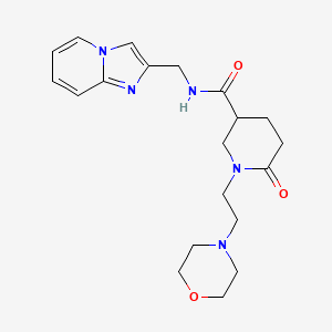 molecular formula C20H27N5O3 B6036253 N-(imidazo[1,2-a]pyridin-2-ylmethyl)-1-[2-(4-morpholinyl)ethyl]-6-oxo-3-piperidinecarboxamide 