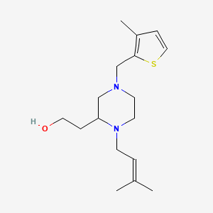 2-{1-(3-methyl-2-buten-1-yl)-4-[(3-methyl-2-thienyl)methyl]-2-piperazinyl}ethanol