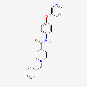 molecular formula C24H29N3O2 B6036267 1-(3-cyclohexen-1-ylmethyl)-N-[4-(3-pyridinyloxy)phenyl]-4-piperidinecarboxamide 