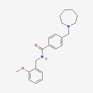 4-(1-azepanylmethyl)-N-(2-methoxybenzyl)benzamide