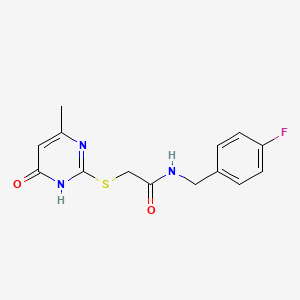 N-(4-fluorobenzyl)-2-[(4-hydroxy-6-methyl-2-pyrimidinyl)thio]acetamide