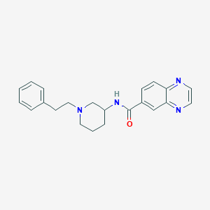 molecular formula C22H24N4O B6036349 N-[1-(2-phenylethyl)-3-piperidinyl]-6-quinoxalinecarboxamide 