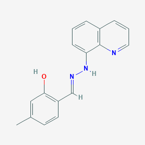 5-methyl-2-[(E)-(quinolin-8-ylhydrazinylidene)methyl]phenol