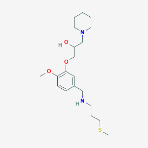 molecular formula C20H34N2O3S B6036366 1-[2-methoxy-5-({[3-(methylthio)propyl]amino}methyl)phenoxy]-3-(1-piperidinyl)-2-propanol 