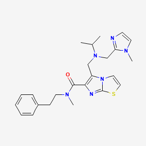 5-({isopropyl[(1-methyl-1H-imidazol-2-yl)methyl]amino}methyl)-N-methyl-N-(2-phenylethyl)imidazo[2,1-b][1,3]thiazole-6-carboxamide