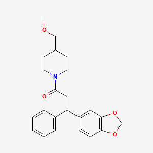 1-[3-(1,3-benzodioxol-5-yl)-3-phenylpropanoyl]-4-(methoxymethyl)piperidine