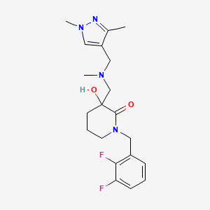 1-(2,3-difluorobenzyl)-3-{[[(1,3-dimethyl-1H-pyrazol-4-yl)methyl](methyl)amino]methyl}-3-hydroxy-2-piperidinone