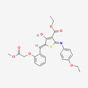 ETHYL (5Z)-2-[(4-ETHOXYPHENYL)AMINO]-5-{[2-(2-METHOXY-2-OXOETHOXY)PHENYL]METHYLIDENE}-4-OXO-4,5-DIHYDROTHIOPHENE-3-CARBOXYLATE