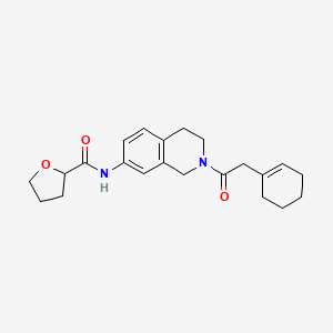 N-[2-[2-(cyclohexen-1-yl)acetyl]-3,4-dihydro-1H-isoquinolin-7-yl]oxolane-2-carboxamide