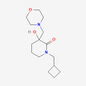 molecular formula C15H26N2O3 B6036442 1-(cyclobutylmethyl)-3-hydroxy-3-(4-morpholinylmethyl)-2-piperidinone 