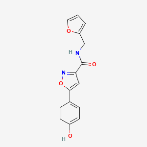 N-(2-furylmethyl)-5-(4-hydroxyphenyl)-3-isoxazolecarboxamide