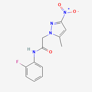 N-(2-fluorophenyl)-2-(5-methyl-3-nitro-1H-pyrazol-1-yl)acetamide