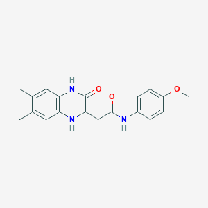 2-(6,7-dimethyl-3-oxo-1,2,3,4-tetrahydroquinoxalin-2-yl)-N-(4-methoxyphenyl)acetamide