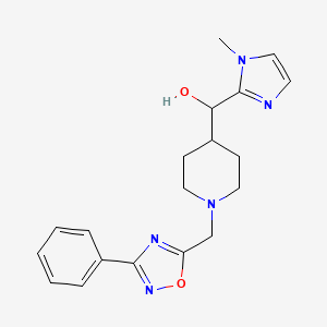 (1-methyl-1H-imidazol-2-yl){1-[(3-phenyl-1,2,4-oxadiazol-5-yl)methyl]-4-piperidinyl}methanol