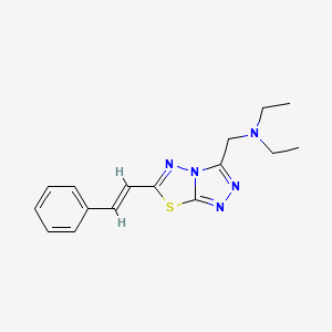 N,N-diethyl-N-{[6-(2-phenylvinyl)[1,2,4]triazolo[3,4-b][1,3,4]thiadiazol-3-yl]methyl}amine
