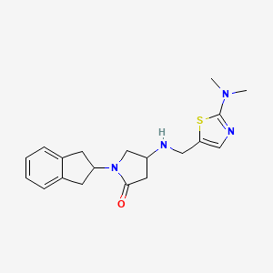 1-(2,3-dihydro-1H-inden-2-yl)-4-({[2-(dimethylamino)-1,3-thiazol-5-yl]methyl}amino)-2-pyrrolidinone