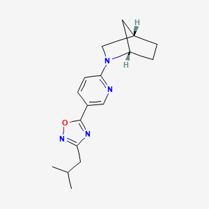 5-[6-[(1S,4S)-2-azabicyclo[2.2.1]heptan-2-yl]pyridin-3-yl]-3-(2-methylpropyl)-1,2,4-oxadiazole