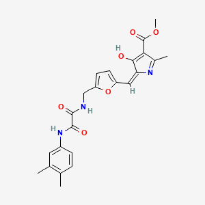 molecular formula C23H23N3O6 B6036598 METHYL (5E)-5-{[5-({[(3,4-DIMETHYLPHENYL)CARBAMOYL]FORMAMIDO}METHYL)FURAN-2-YL]METHYLIDENE}-2-METHYL-4-OXO-4,5-DIHYDRO-1H-PYRROLE-3-CARBOXYLATE 