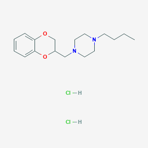 1-Butyl-4-(2,3-dihydro-1,4-benzodioxin-3-ylmethyl)piperazine;dihydrochloride