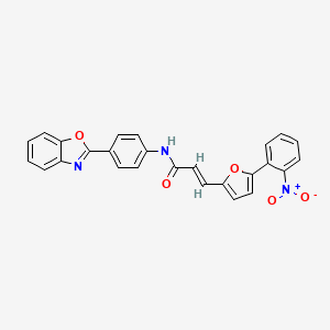 N-[4-(1,3-benzoxazol-2-yl)phenyl]-3-[5-(2-nitrophenyl)-2-furyl]acrylamide