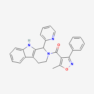 molecular formula C27H22N4O2 B6036611 2-[(5-methyl-3-phenyl-4-isoxazolyl)carbonyl]-1-(2-pyridinyl)-2,3,4,9-tetrahydro-1H-beta-carboline 