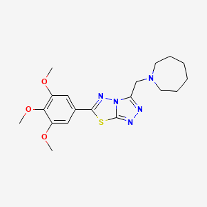 3-(1-Azepanylmethyl)-6-(3,4,5-trimethoxyphenyl)[1,2,4]triazolo[3,4-b][1,3,4]thiadiazole