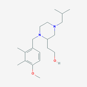 molecular formula C20H34N2O2 B6036620 2-[4-isobutyl-1-(4-methoxy-2,3-dimethylbenzyl)-2-piperazinyl]ethanol 