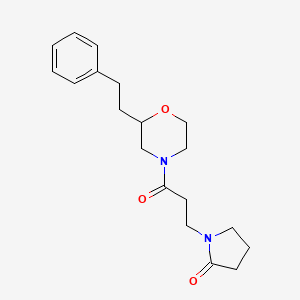 1-{3-oxo-3-[2-(2-phenylethyl)-4-morpholinyl]propyl}-2-pyrrolidinone