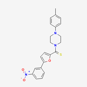 1-(4-methylphenyl)-4-{[5-(3-nitrophenyl)-2-furyl]carbonothioyl}piperazine