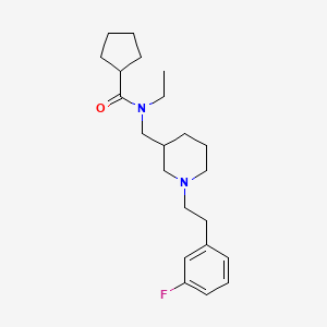 N-ethyl-N-({1-[2-(3-fluorophenyl)ethyl]-3-piperidinyl}methyl)cyclopentanecarboxamide