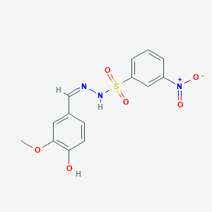 N'-(4-hydroxy-3-methoxybenzylidene)-3-nitrobenzenesulfonohydrazide