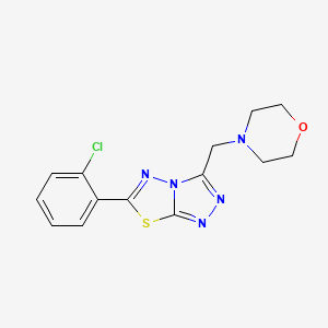 molecular formula C14H14ClN5OS B603670 6-(2-Chlorophenyl)-3-(4-morpholinylmethyl)[1,2,4]triazolo[3,4-b][1,3,4]thiadiazole CAS No. 1190250-18-0