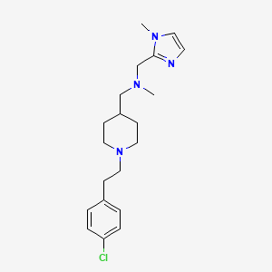 molecular formula C20H29ClN4 B6036704 ({1-[2-(4-chlorophenyl)ethyl]-4-piperidinyl}methyl)methyl[(1-methyl-1H-imidazol-2-yl)methyl]amine 