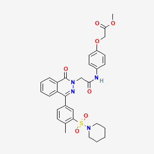 molecular formula C31H32N4O7S B6036722 METHYL 2-[4-(2-{4-[4-METHYL-3-(PIPERIDINE-1-SULFONYL)PHENYL]-1-OXO-1,2-DIHYDROPHTHALAZIN-2-YL}ACETAMIDO)PHENOXY]ACETATE 