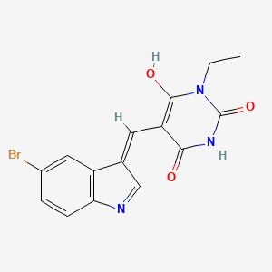 5-[(5-bromo-1H-indol-3-yl)methylene]-1-ethyl-2,4,6(1H,3H,5H)-pyrimidinetrione