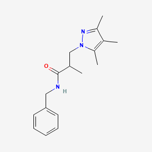 N-benzyl-2-methyl-3-(3,4,5-trimethyl-1H-pyrazol-1-yl)propanamide