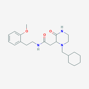 2-[1-(cyclohexylmethyl)-3-oxo-2-piperazinyl]-N-[2-(2-methoxyphenyl)ethyl]acetamide