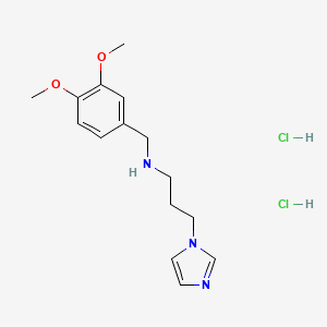 N-[(3,4-dimethoxyphenyl)methyl]-3-imidazol-1-ylpropan-1-amine;dihydrochloride