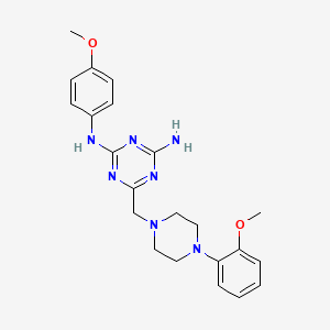 N-(4-methoxyphenyl)-6-{[4-(2-methoxyphenyl)piperazin-1-yl]methyl}-1,3,5-triazine-2,4-diamine