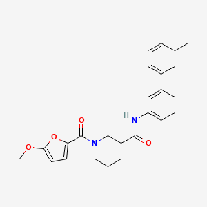 1-(5-methoxyfuran-2-carbonyl)-N-[3-(3-methylphenyl)phenyl]piperidine-3-carboxamide