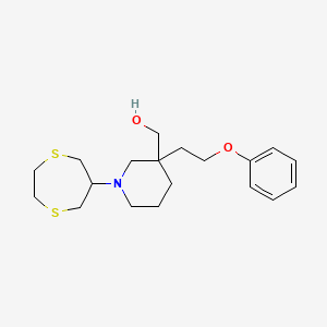 [1-(1,4-dithiepan-6-yl)-3-(2-phenoxyethyl)-3-piperidinyl]methanol