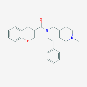 N-[(1-methyl-4-piperidinyl)methyl]-N-(2-phenylethyl)-3-chromanecarboxamide