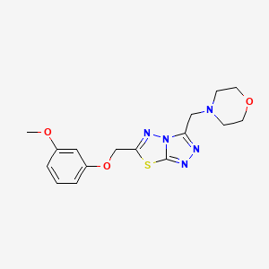 6-[(3-Methoxyphenoxy)methyl]-3-(4-morpholinylmethyl)[1,2,4]triazolo[3,4-b][1,3,4]thiadiazole
